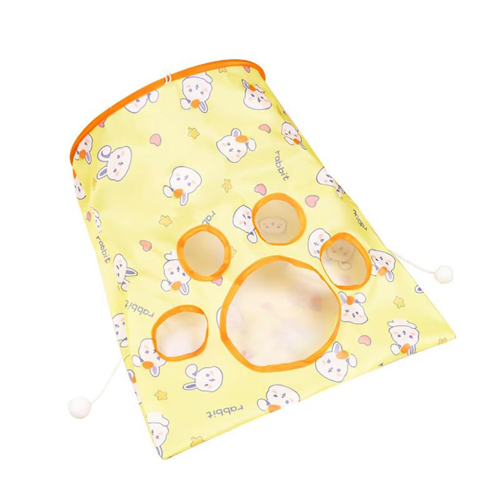 Tunnel Bag Toy With Crinkle Paper And Hanging Mouse, Interactive Hideout Play For Indoor Cats