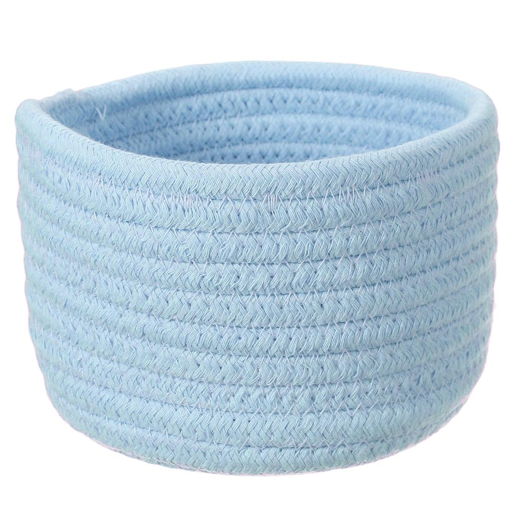 Uxcell Small Cotton Rope Woven Storage Basket Shelf Closet Storage Gift Woven Basket Cute Nursery Box Bin Decor Organization Bin
