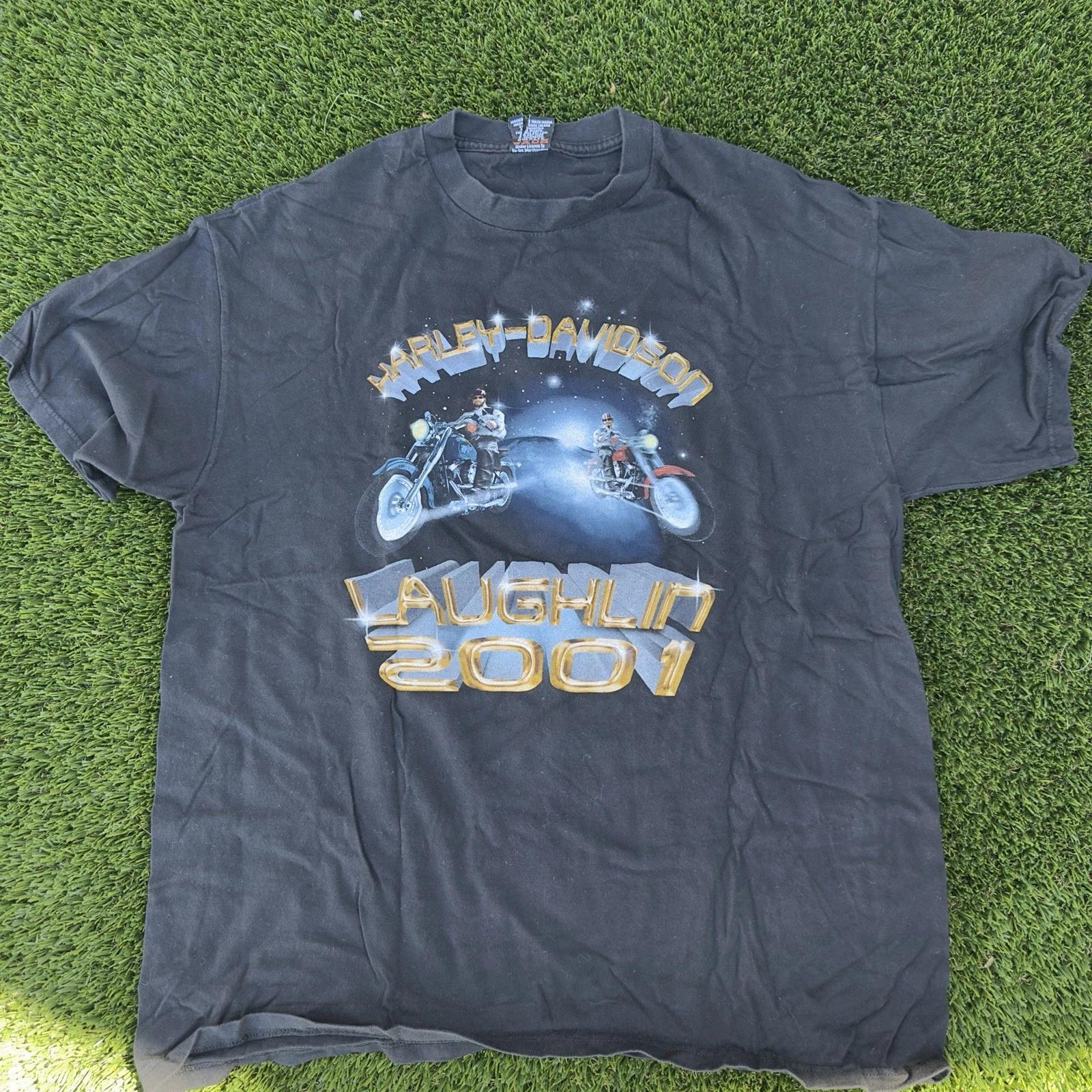 

Vintage Y2K Harley Davidson Bikers T shirt Laughlin Socal Dealers Size XL L