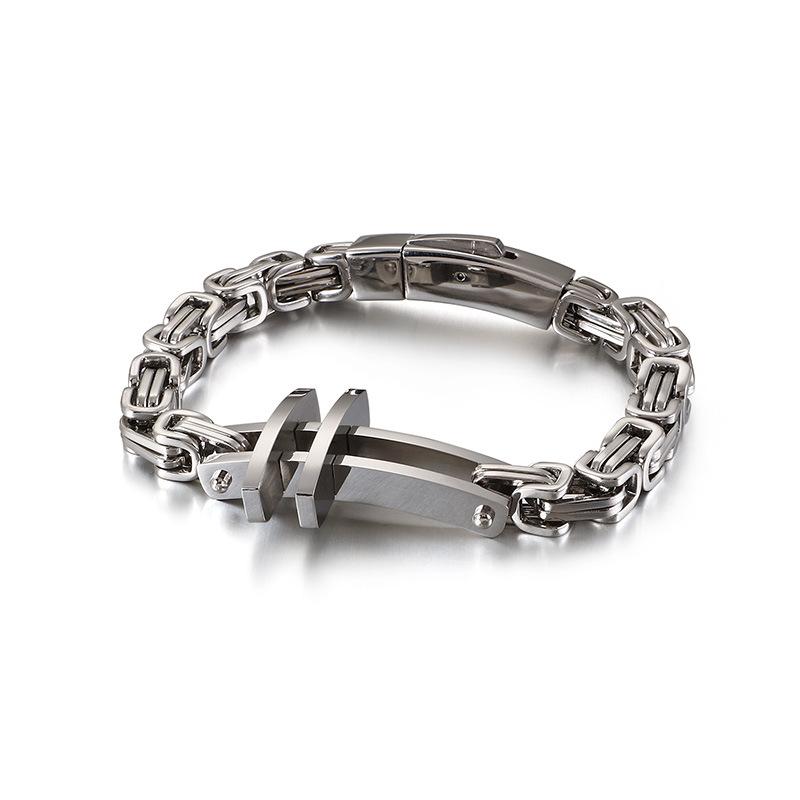 Men s Simple Classic Cross 316 Stainless Steel Bracelet
