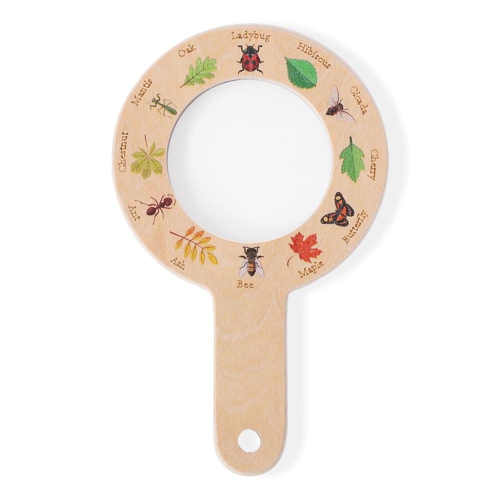 

Children s Outdoor Exploration Toys Natural Insect Leaf Recognition Magnifying Glass Wooden Montessori Observation Toy Baby Gift