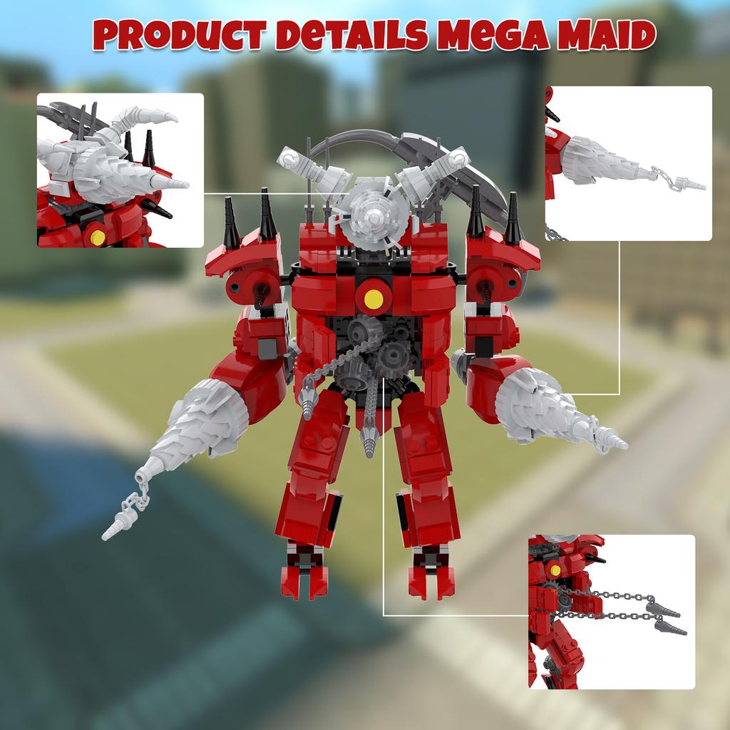 Skibidi Toilet Upgraded Titan Drillman Building Block Titan Drill Man Figure Game Model Toys Gift for Kids Adults Fans (467 Pcs)