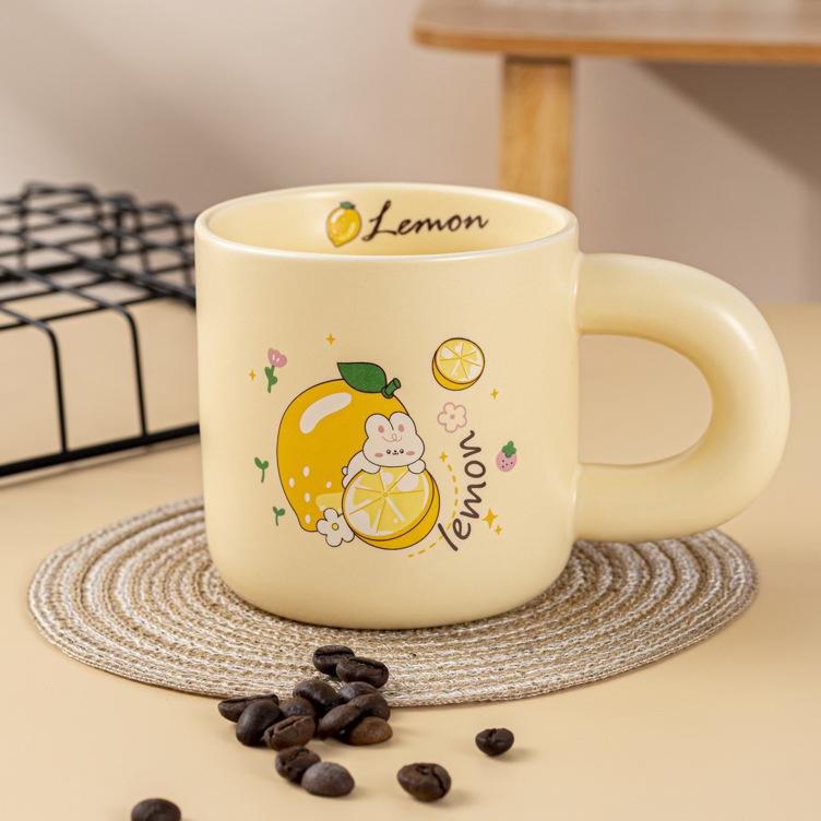 High value Fruit Ceramic Cup Home Office Water Cup Cute Girl Coffee Cup Milk Mug Gift