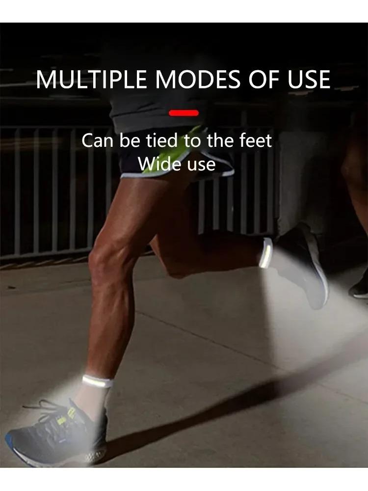 COB LED Armband Light 350mAh 500LM Sport Night Running Warning Arm Leg Wristband Light Type-C USB Rechargeable IPX4 Waterproof