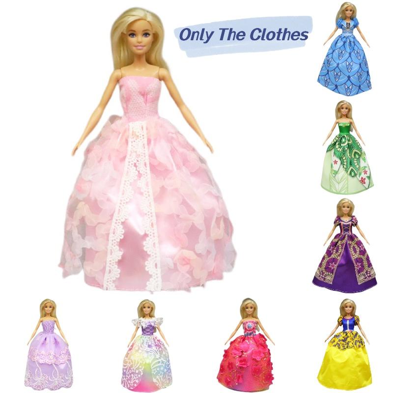 Fashionable Barbie Doll Costume Children's Pretend Play Clothing With Elegant Wedding Dress Available In Multiple Colors