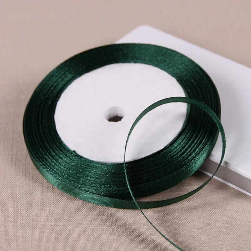 25Yards 6mm Silk Satin Ribbons for Crafts Bow Handmade Accessories for Clothing Accessories and Hats DJIY