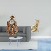 Horse Cat Clock Desktop Figurine Decoration Crafts Collection Statue Animal Table Sculpture Art