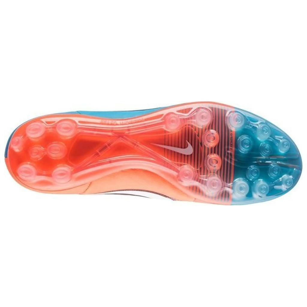 Nike Tiempo Legend 5 Round Toe Comfortable AG (Rubber Short Studs) Breathable Quick-Dry Soccer Shoes Men Soccer Shoes Blue Orange 631612-418