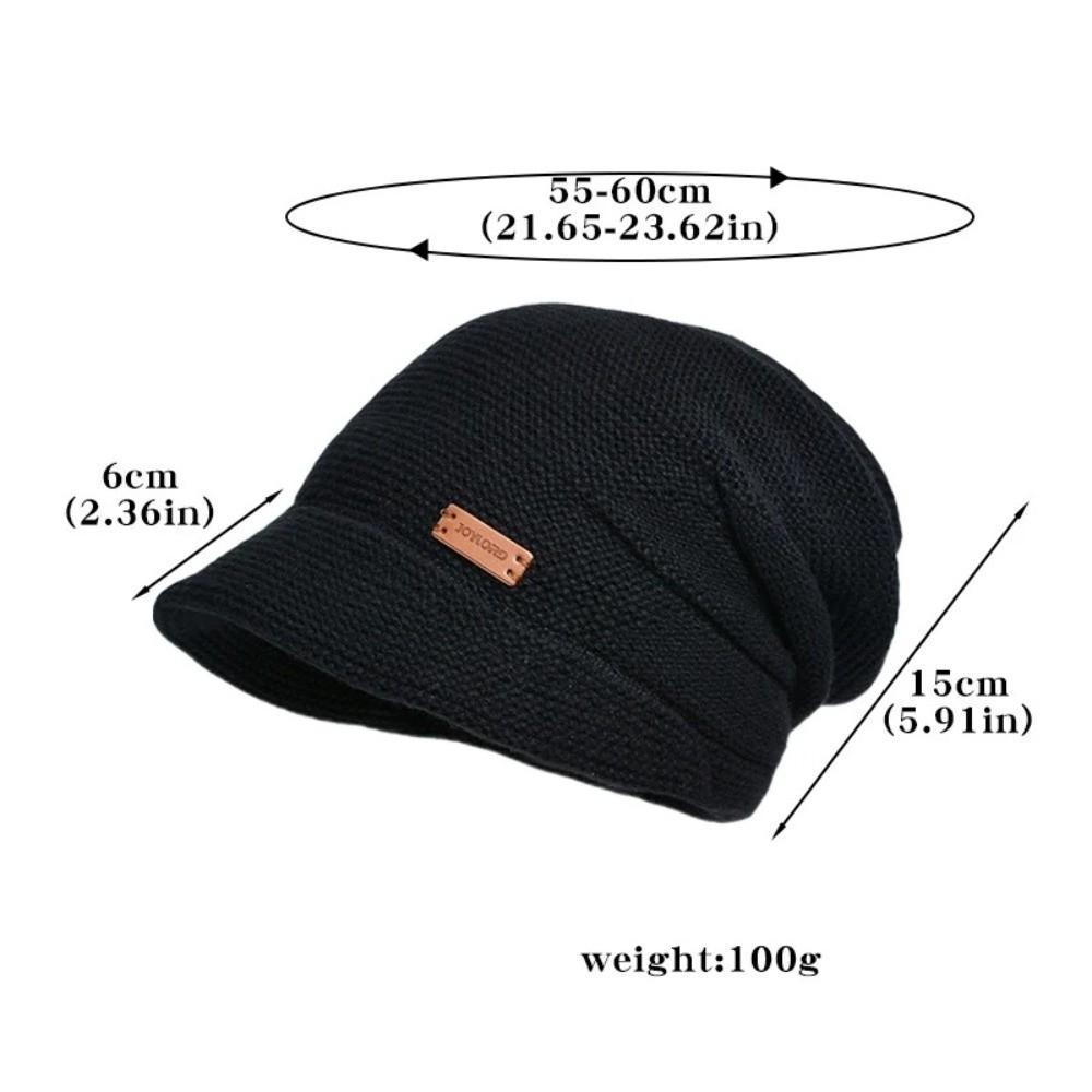 Soft Plush Beanies Short Brim Bonnet Fashion Knitted Hat Outdoor