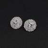 Bridal Rhinestone Jewelry Set: Double Row Necklace Earrings Bracelet Three - Piece Wedding Collection