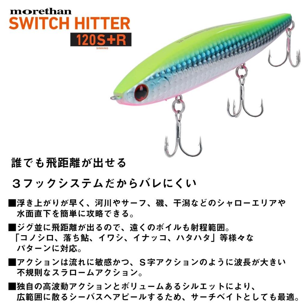 Daiwa Morethan Switch Hitter Rattlin W Gold Rainbow 120S+R
