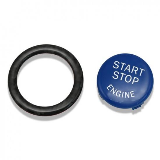 Engine Start Push Button Replace Cover With Ring For BMW 3series E90 09-12 Blue