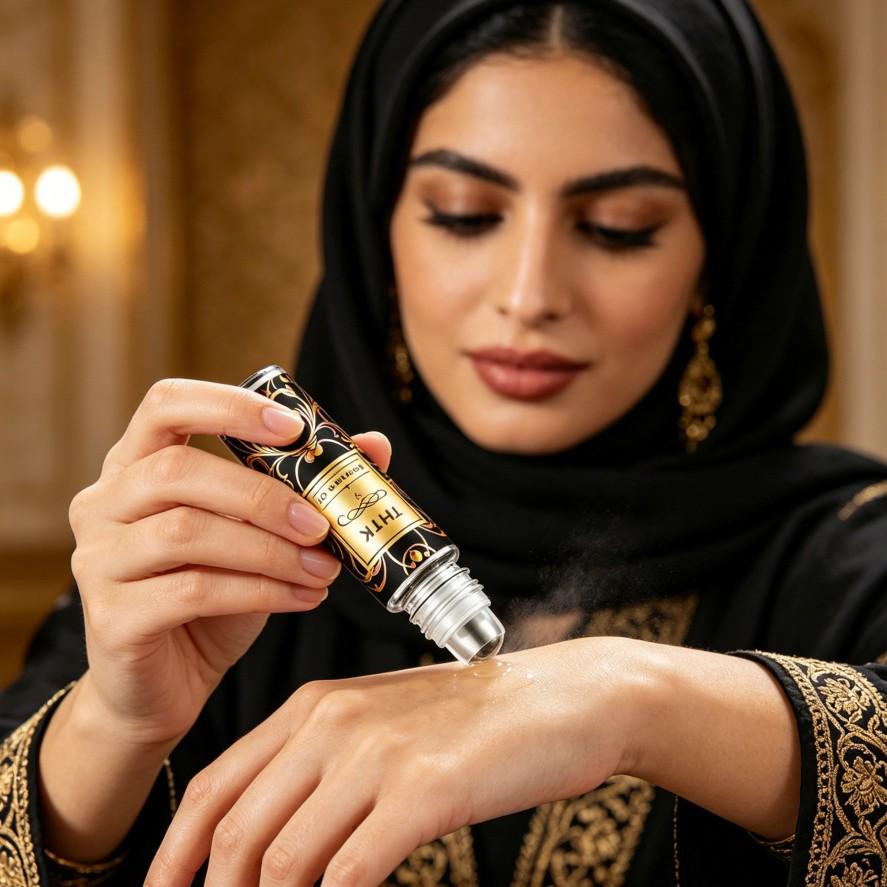 THTK Dubai Rollerball Perfume Oil - Romantic, Long-Lasting Unisex Fragrance for Men and Women