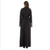 Muslim Long Sleeve Embroidered Nail Bead Robe Cardigan Dress