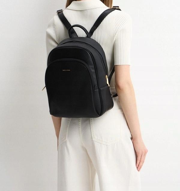 David Jones Women's Urban Backpack, Eco-leather, Black
