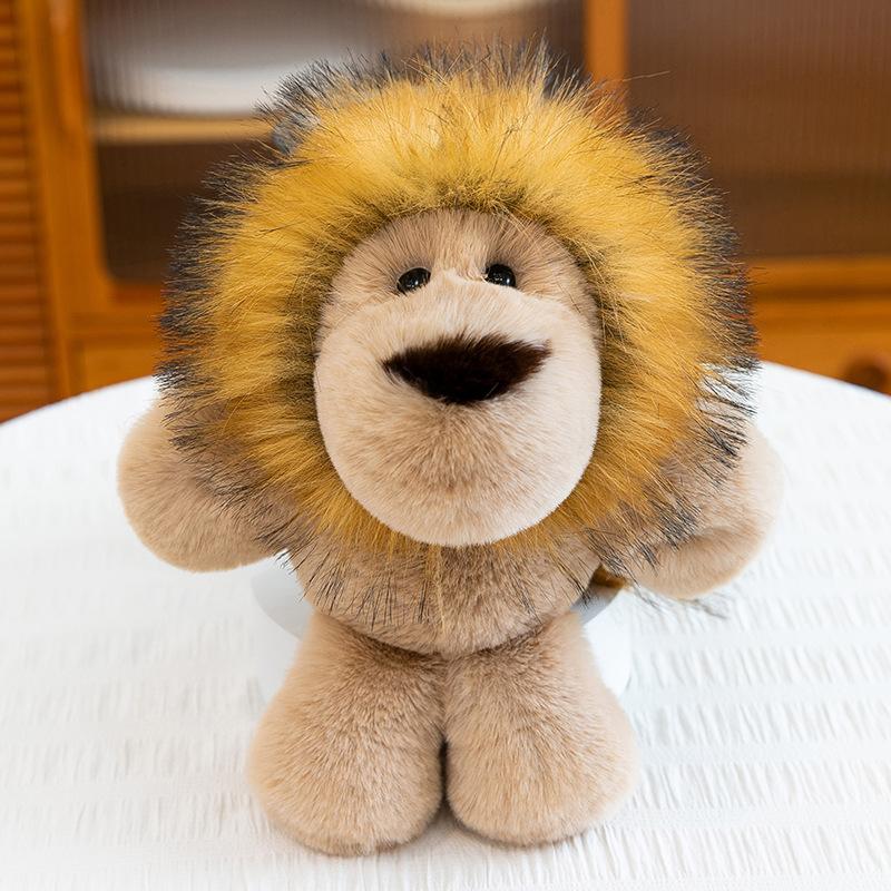 

Simulation Domineering Lion King Plush Toy Funny Cute Lion Style Can Hang Bag Doll Keychain Doll 23 cm (0.06kg)