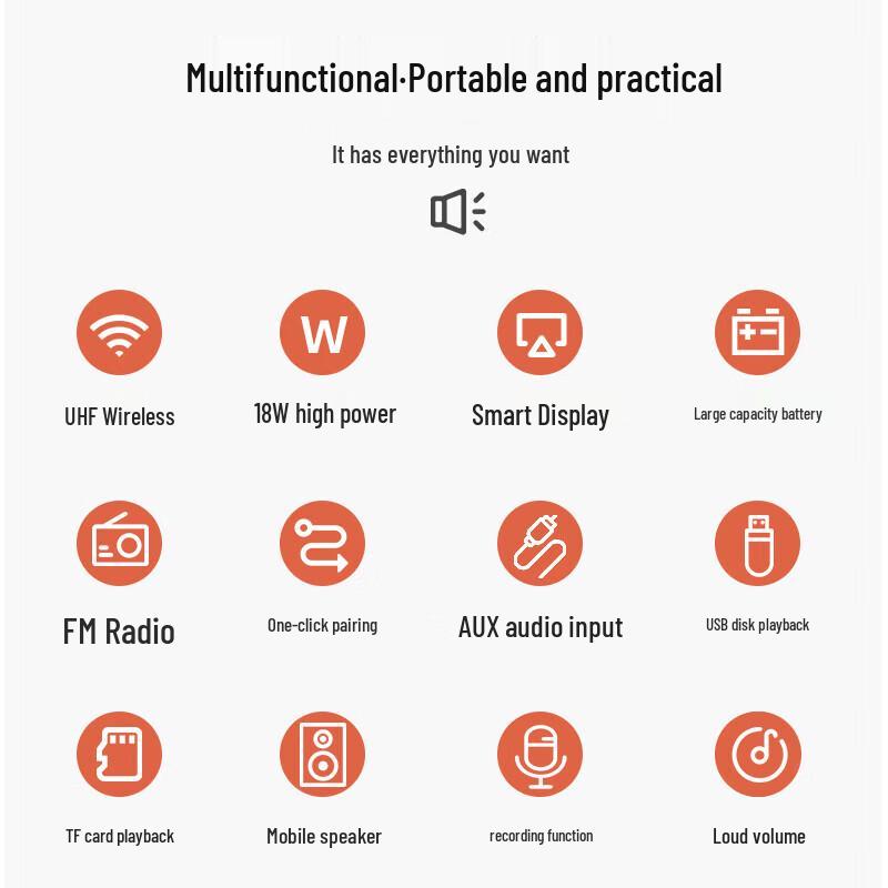 Soai S988 UHF Wireless Portable Voice Amplifier CN Plug (adapter Included)