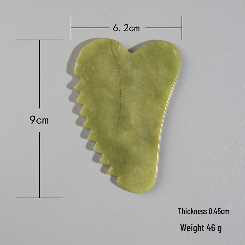 Heart-shaped Xiuyan Jade Gua Sha Board for Face and Eyes - Universal Beauty Tool