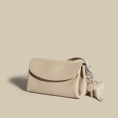 Fashion Leather Crossbody Small Bag Versatile One-shoulder Women's Bag Niche Design Small Elephant Button Mobile Phone Bag