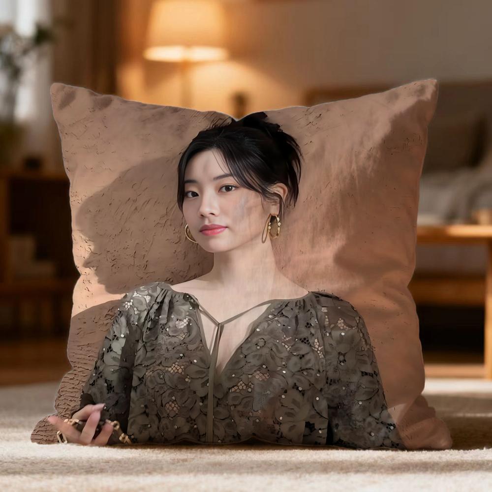 Fashion K-KKim DaHyun Cushion Cover Soft Washable Pillow Case Multi-Scene for Couch Bed Travel Office Use