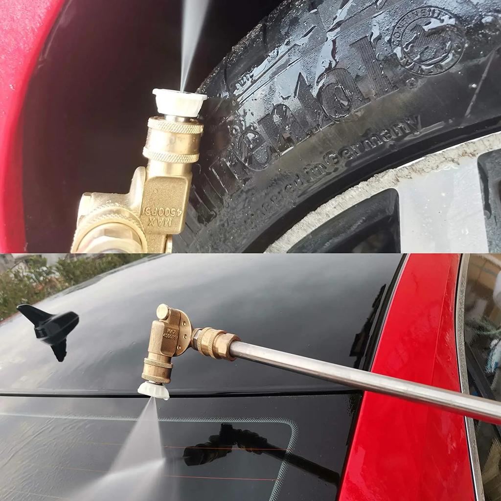 4500 PSI schwenkbarer Anschluss mit 1/4" Schnellkupplungsadapter Gartenwasserpistole Hochdruckreiniger-Aufsatzadapter Dachrinnenreiniger