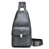 WEIXIER Men's Leather Sling Bag Crossbody Backpack Water-Resistant Shoulder Bag for Travel, Hiking, Daily Commute