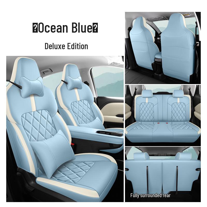 Bingo PLUS Universal Perforated Leather Car Seat Cushion for Five-Seater, All-Season.