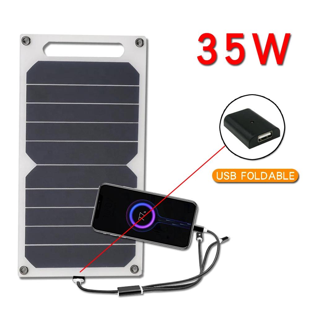 Solar Panel System 5V with USB Camping Charging Suitable for Power Bank and Mobile Phone Car MP3 PAD Charger Outdoor Battery