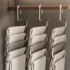 Non-Slip Clothes Hangers Multi-functional Pant Storage Rack with Multiple Hanging and Storage Functions Folding Wardrobe Rack