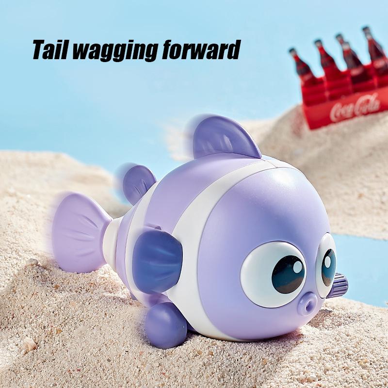 Cute Chain Clownfish Wind-up Driving Toy Cartoon Fish Children Swingfish Baby Puzzle Parent-child Interactive Children Gift