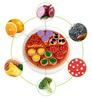 Jucării din Lemn pentru Copii, Simulare Pizza și Fructe, Tăiere, Joc de Rol, Jucării Educaționale Practice pentru Mâinile Copiilor în Bucătărie
