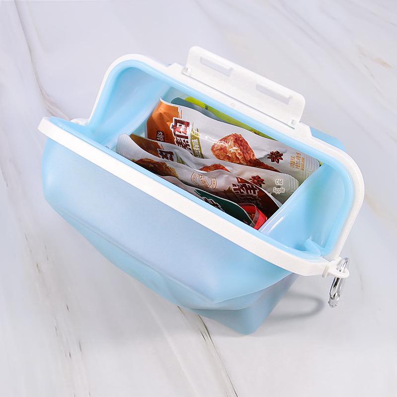 Sheng Bang Rong Silicone Collapsible Fresh-Keeping Lunch Box: Portable, Food-Grade Container for Snacks, Fresh Fruit, and More