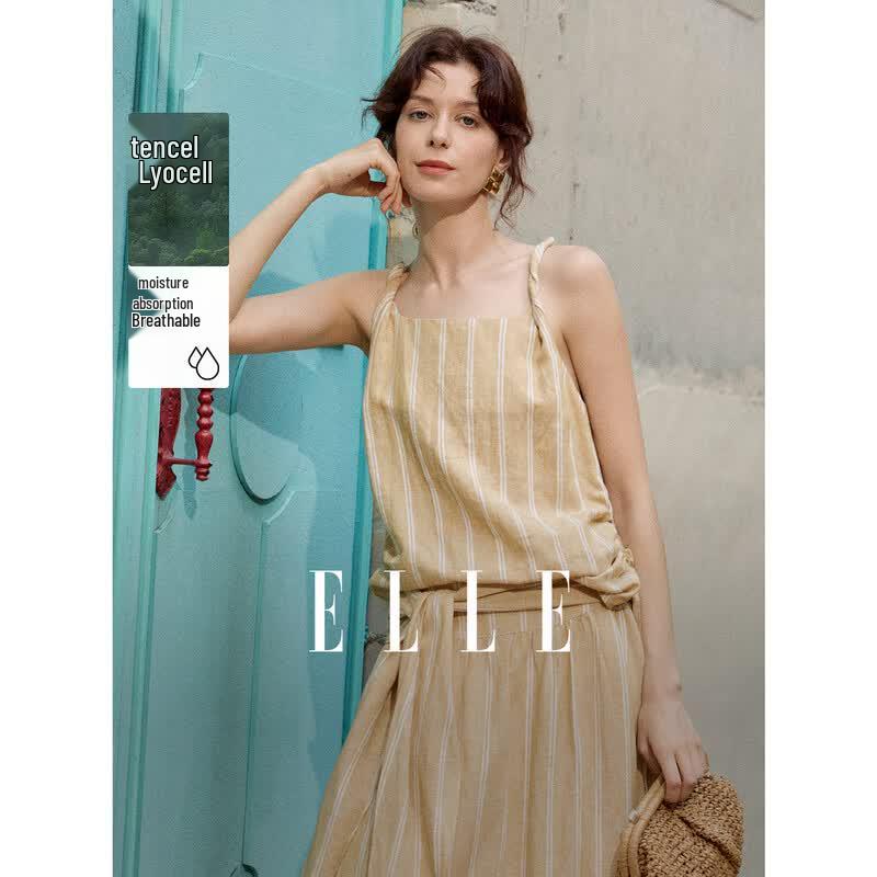 ELLE Lyocell Linen Sling Top S