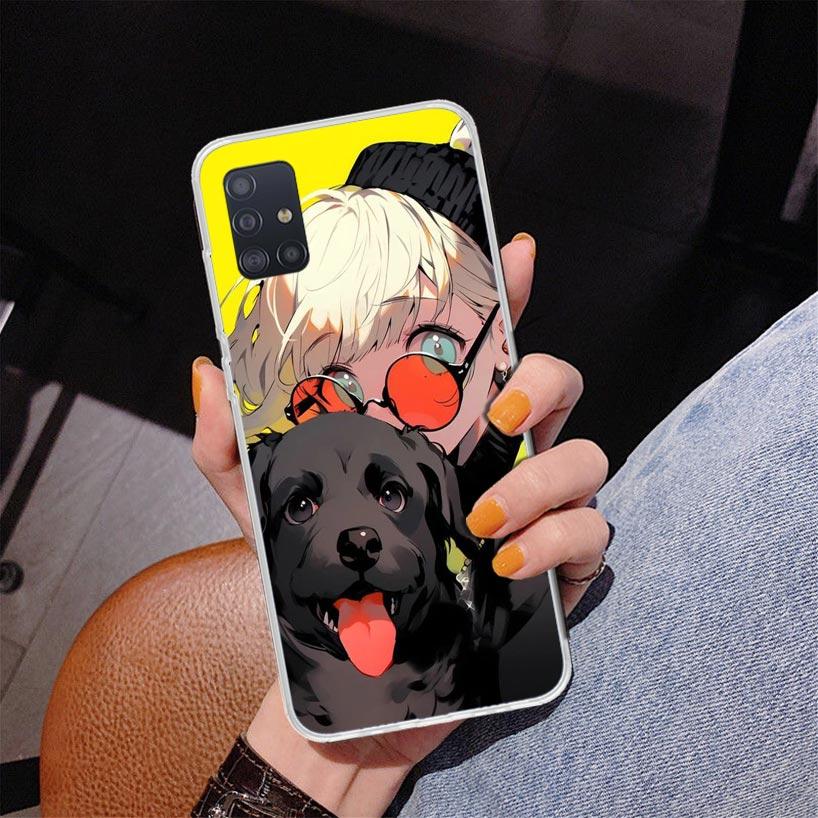 Cute Anime Ins Girls Animal Cat Phone Case For Samsung Galaxy A52 A32 A22 A12 A51 A31 A50S A30S A20S A10S Note 20 Ultra 10 Plus