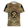 Spiritual Pattern 3D Printed T-shirt For Men Ethnic Floral T Shirt Women Round Neck Short Sleeve Summer Street Tees