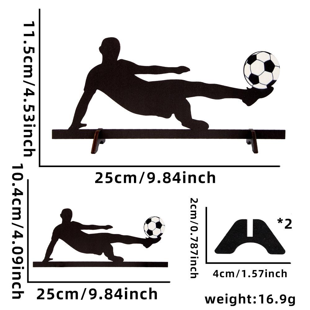 

Wooden Desktop Ornaments World Cup In United States Canada Mexico Football Party Costumes Props Ball Throwing Shooting Silhouettes Plaque Decorations Shooting style