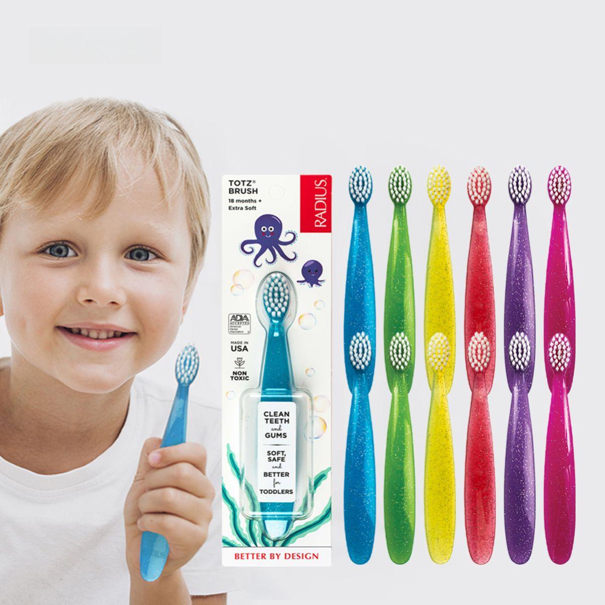 Radius Tots 12-Pack Toddler Toothbrush for Ages 18 Months–7
