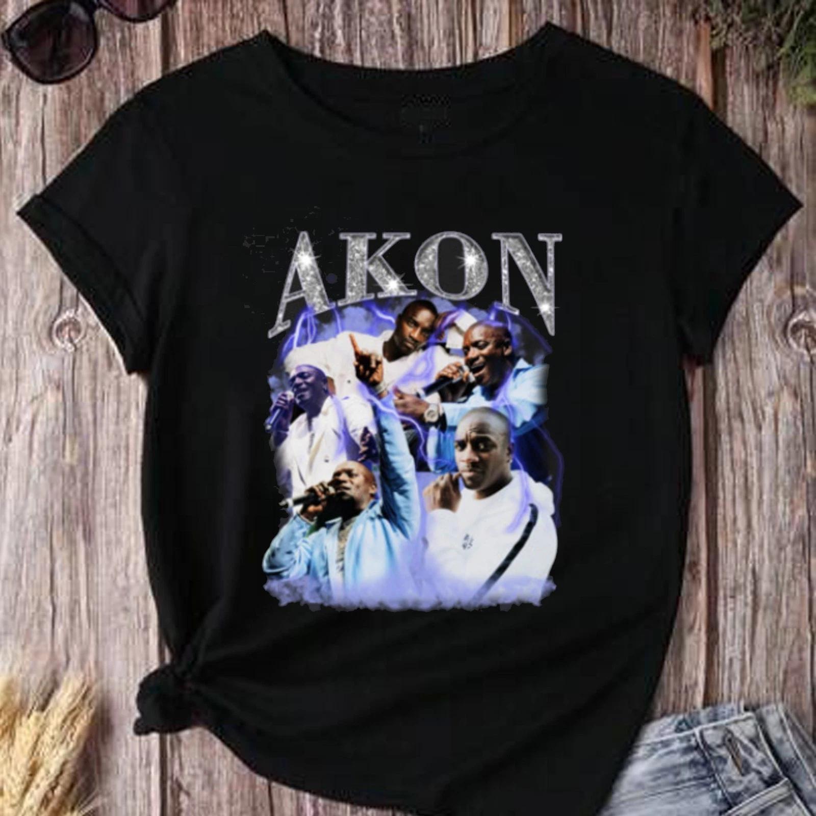 Retro Akon Rap Tee, Akon Rapper Graphic T-shirt, Vintage Akon Tee for Rap Lovers 3XL