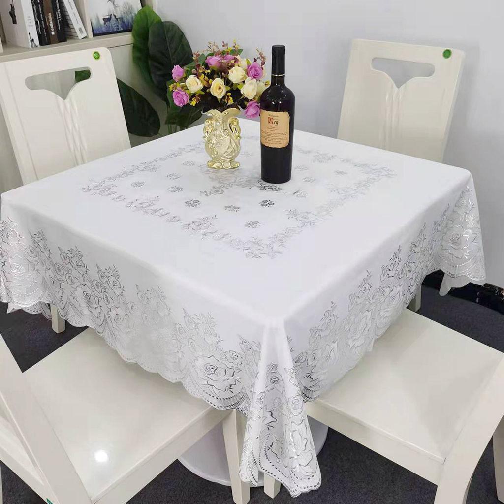Waterproof, Oil-Proof And Anti-Scalding Coffee Table Tablecloth Leave-In Rectangular Dining Table Cloth Household Living Room Light Luxury Non-Slip