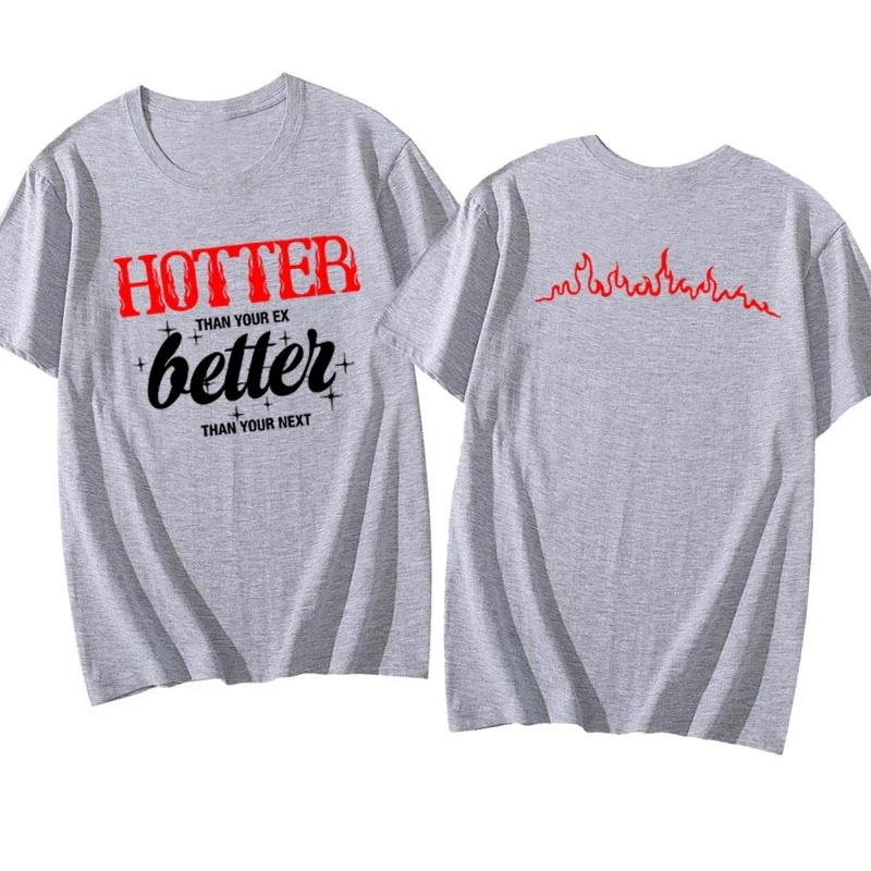 Hotter Than Your Ex T Shirt Girl Short Sleeve Kpop Tshirt Women Y2K Gaphic Tees Korean Clothes Women Streetwear Top