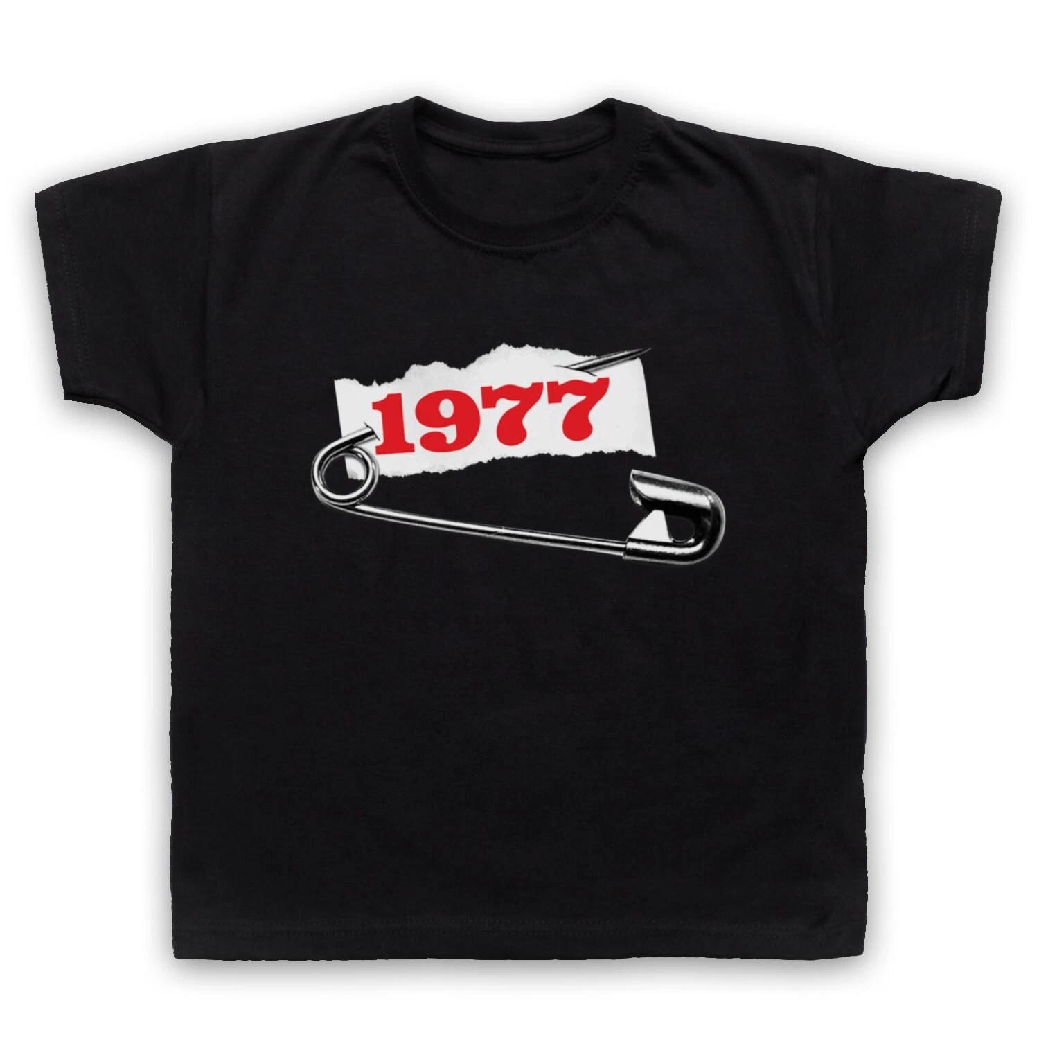 UK PUNK SCENE SAFETY PIN 1977 ROCK HARDCORE MUSIC RETRO KIDS CHILDS T-shirt 160