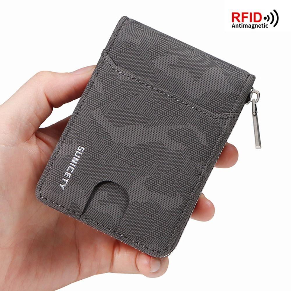 

Leather RFID Card Holder Large Capacity ID Package Portable Coin Purse