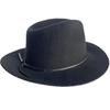 Used Brixton Black Wool Fedora Hat Centerfold Hat S