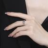 European & American Style Heart-Shaped Zircon Ring for Women - Figure 8 Design