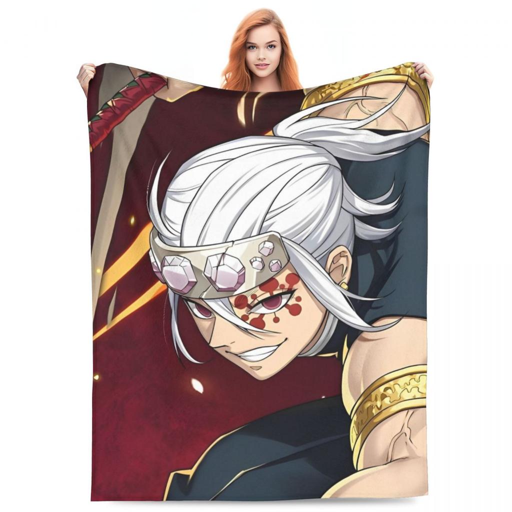 Zvukový pilíř Tengen Uzui Flanelová deka Anime Demon Slayer Vlastní přehoz na postel pohovku gauč 150*125cm Přikrývka