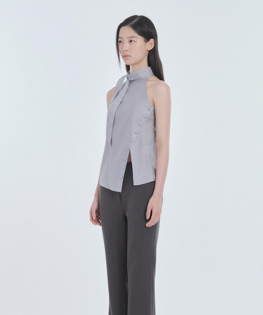 Mausolleum Emma Tailored Semi Bootcut Slacks - Charcoal