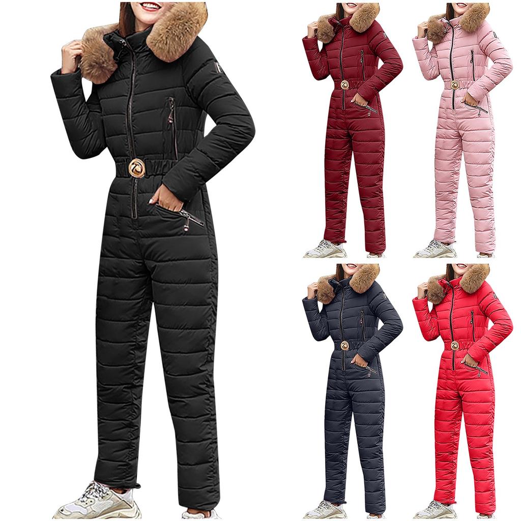 Women Winter Warm  Hooded Thick Warm Slim Jacket Long Overcoat Coat