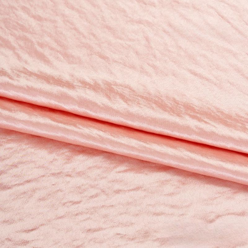 Chinese Style Lustrous Acetic Acid Gold Lustrous Satin Fabric Water Light Satin Natural Pleated Texture Drape Fabric Textile
