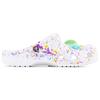 Crocs Classic Clog Sea Salt Bubble SDS Ink Splash Graffiti Casual and Versatile Design Sense Fashion Hole Shoes Unisex White