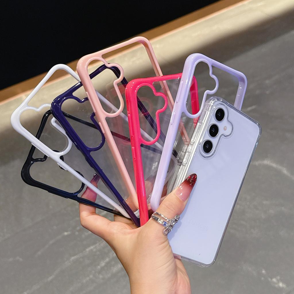 Samsung S25Ultra Handyhülle Acryl S25edge Candy Persönlichkeit Kreativ A56A55 Transparent Schutzhülle